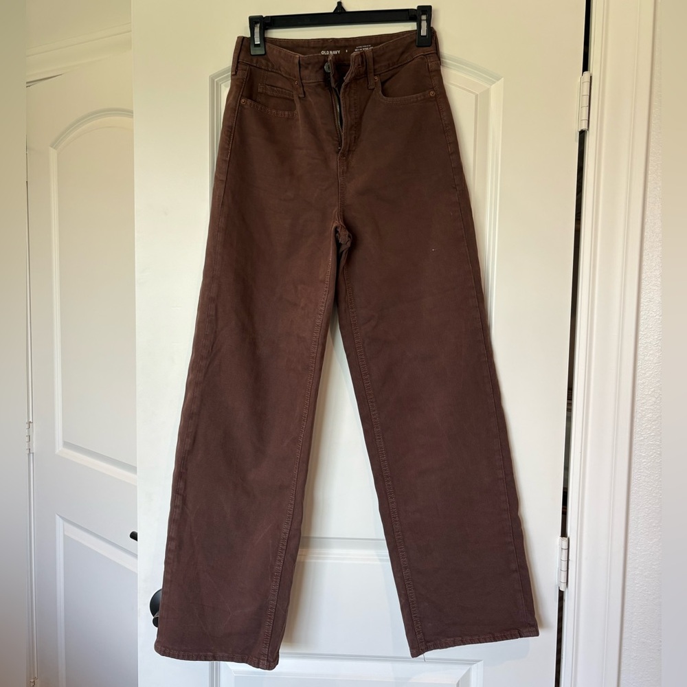 Old Navy Chocolate Wide-Leg Pants